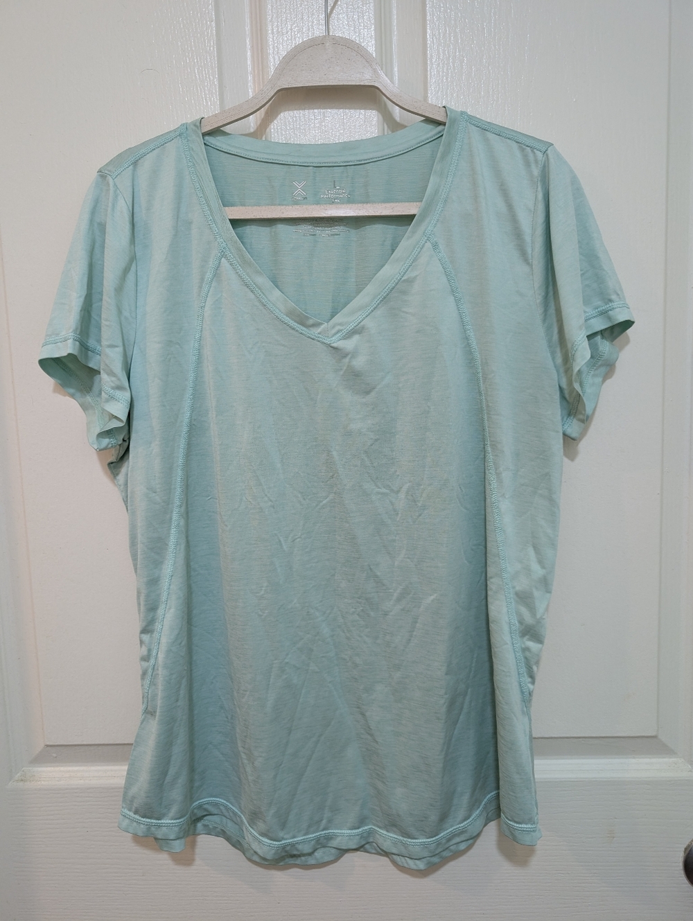Xersion Mint Green V-Neck Short Sleeve Tee